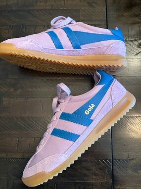 Gola Pink and Blue Retro Runner Sneakers